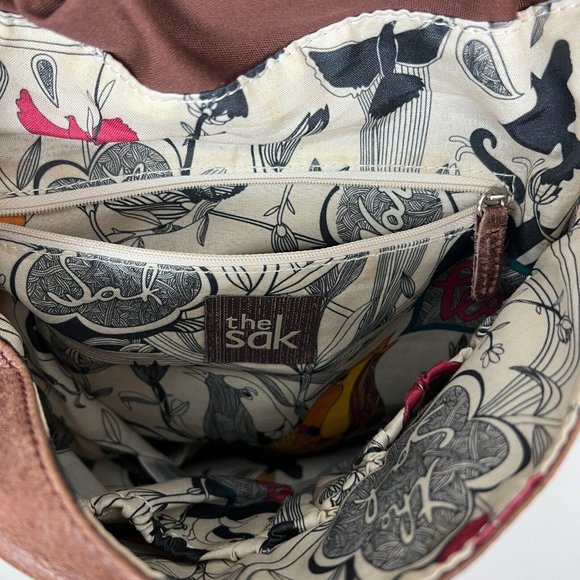 The Sak Ventura Bag Brown Distressed Leather Convertible Backpack Crossbody - Picture 12 of 16